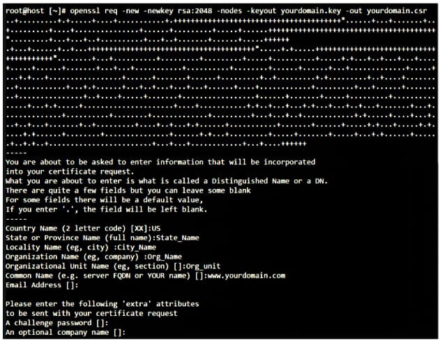 Enter Key Information for the CSR